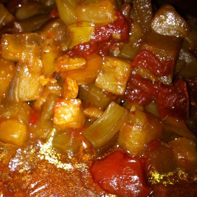 西红柿烧茄子