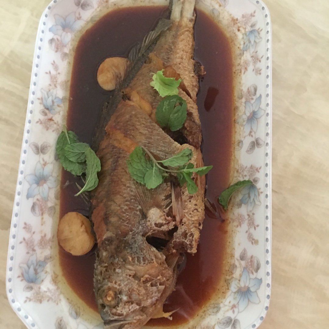 家常烧黄鱼 Yellow sea fish