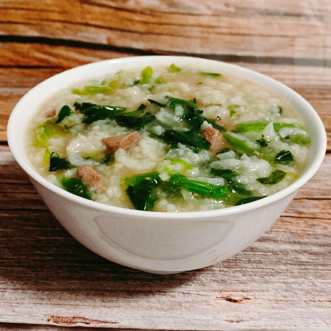 猪肝菠菜粥