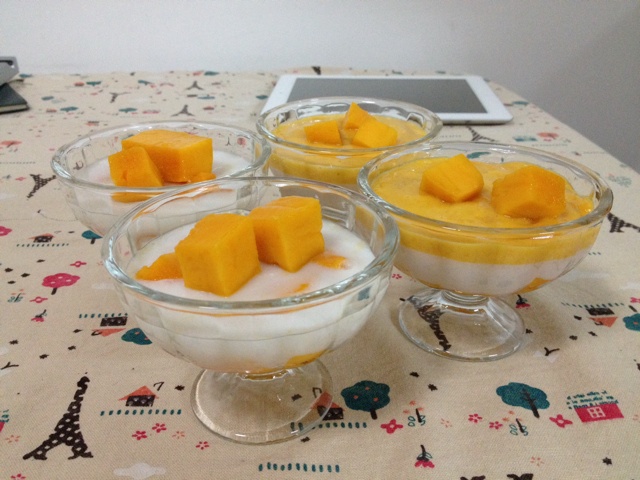 没有吉利丁也能做芒果果冻杯