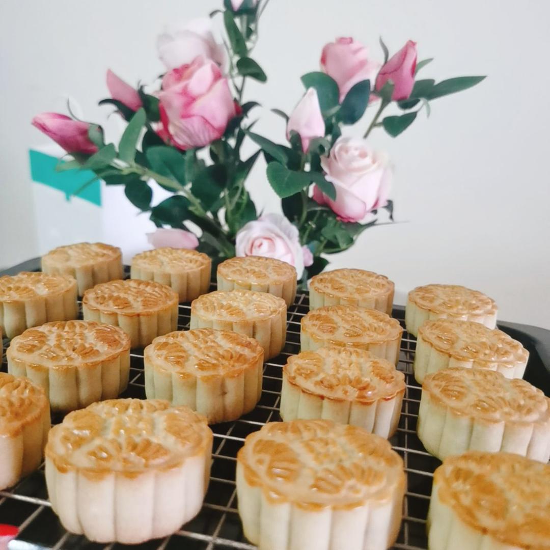 广式月饼&红豆沙咸蛋黄、花纹立体不塌腰