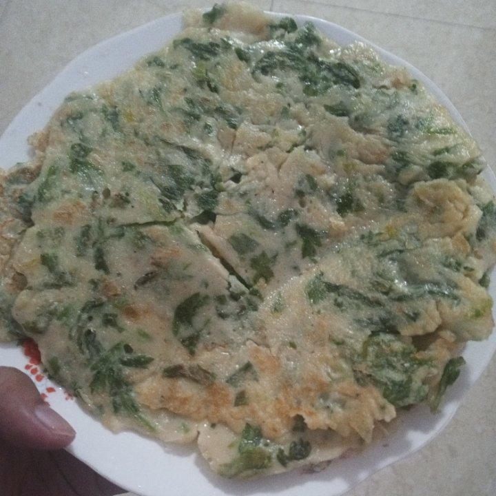 香芹叶摊面饼