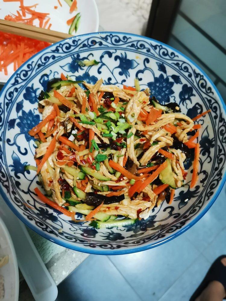 减脂健身｜凉拌手撕鸡丝（香辣&麻油版）