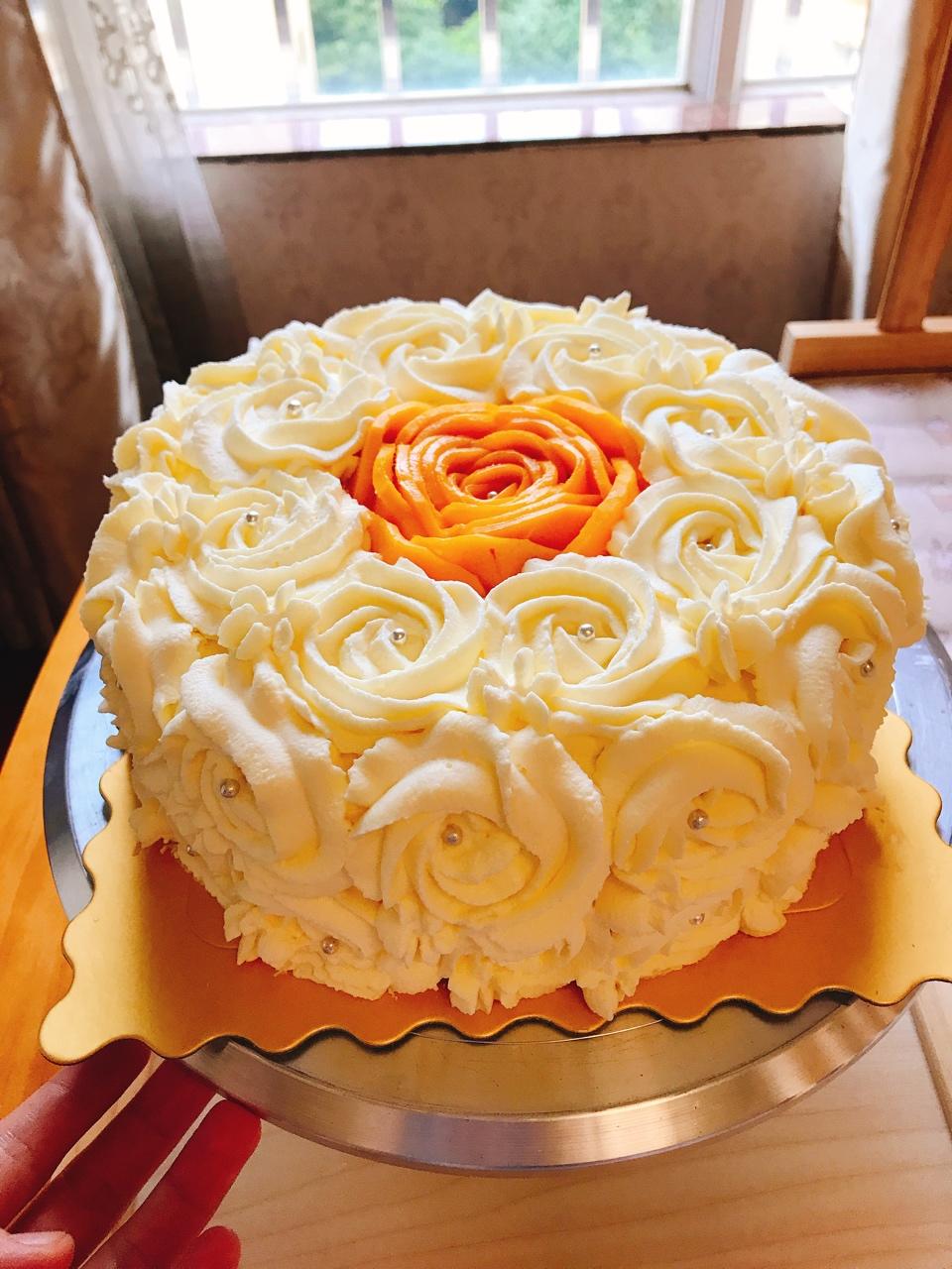 小珍5888做的极简的浪漫——rose swirl cake(玫瑰蛋糕)