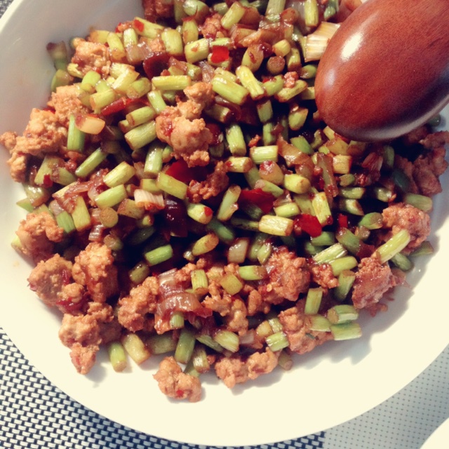 下饭菜～蒜苔肉末