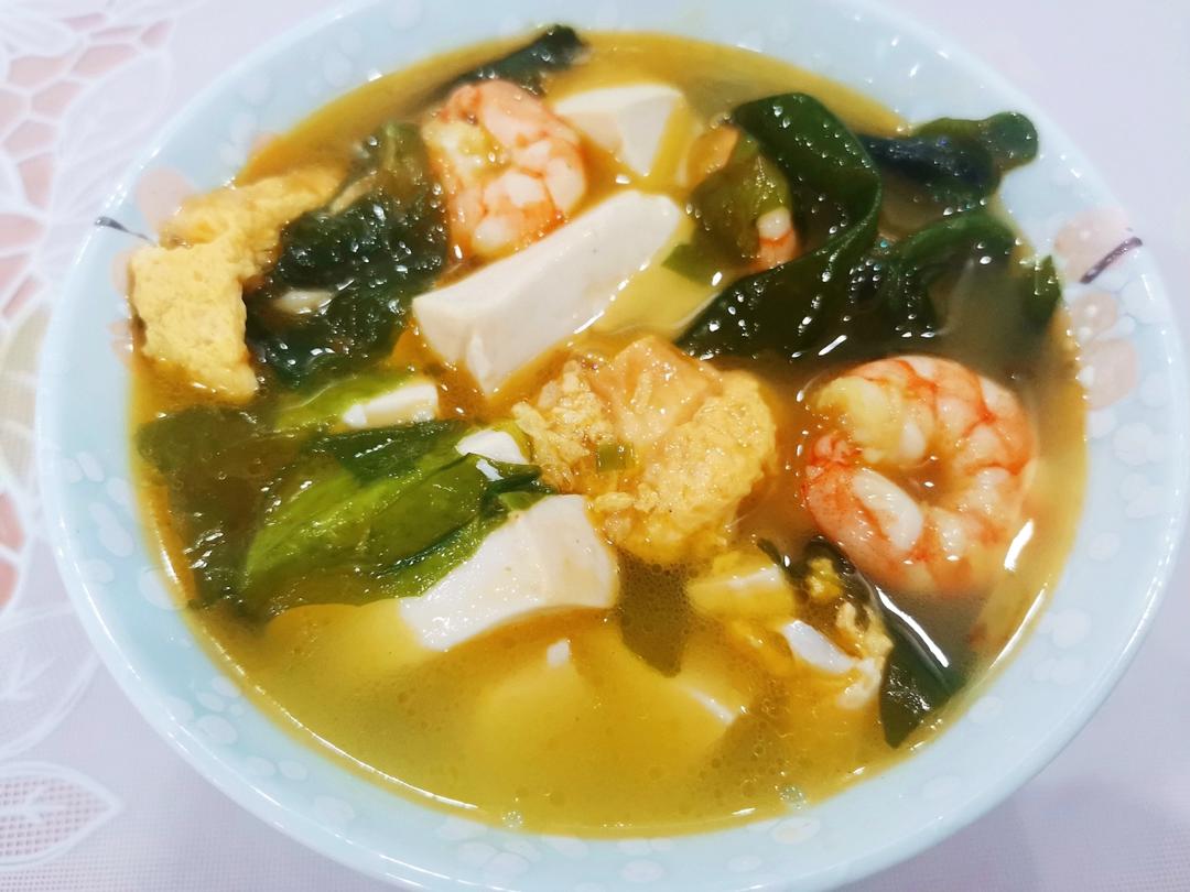 孩子增高汤 | 虾仁豆腐裙带菜汤
