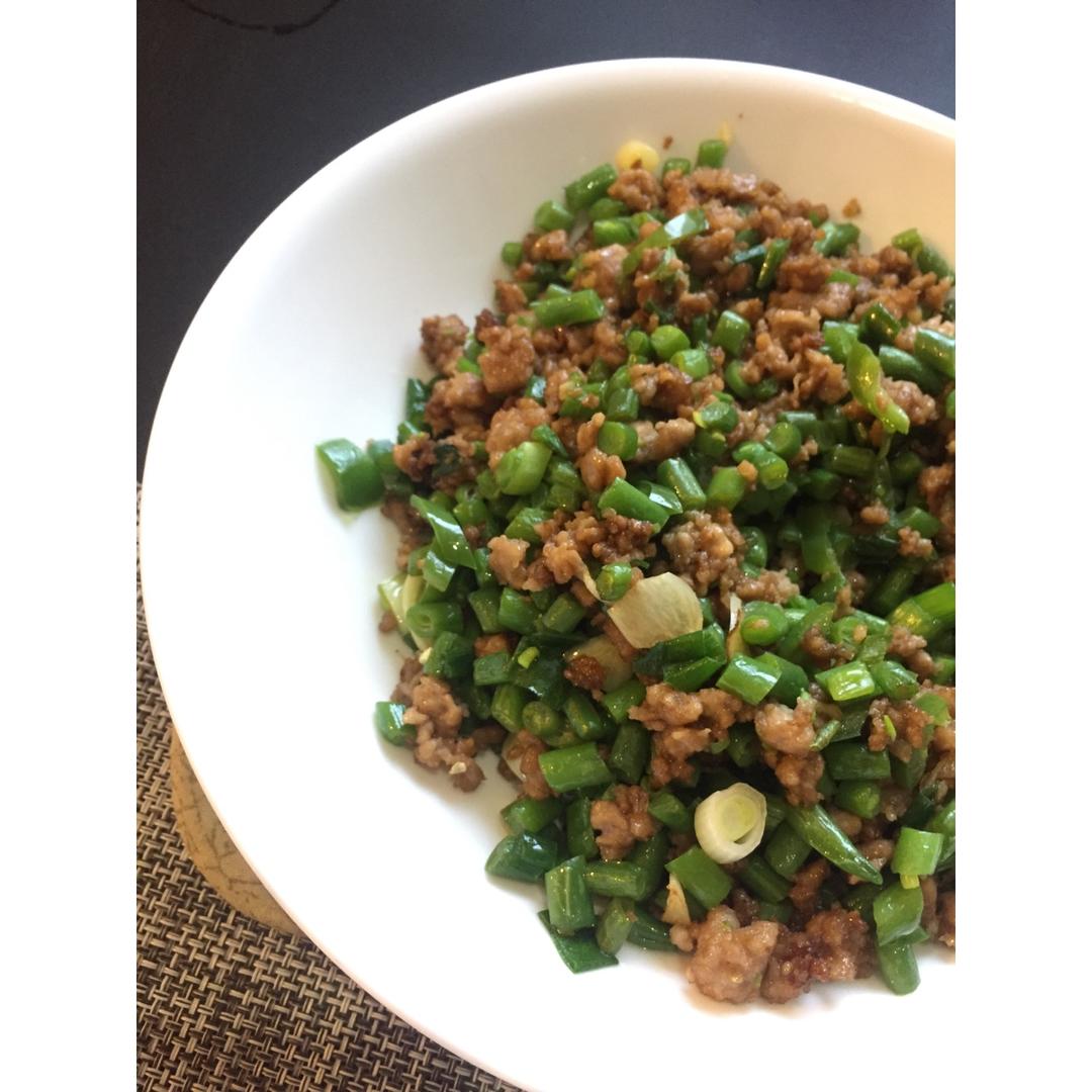 肉沫豆角下饭菜