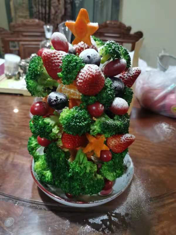 超逼真❗️高颜值🔥在家DIY水果圣诞树果盘