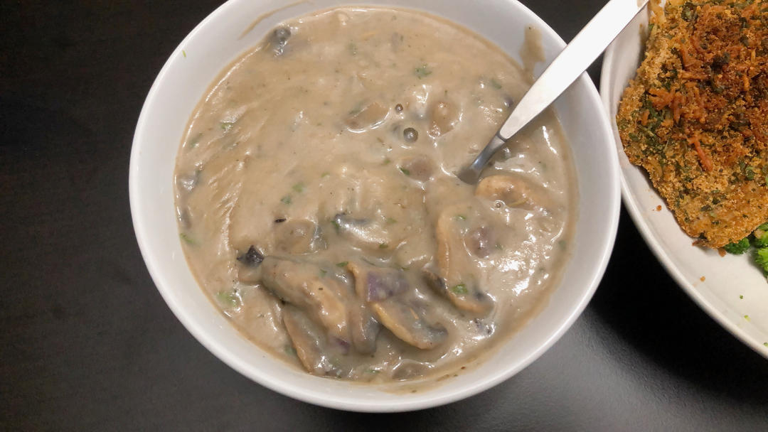 土豆蘑菇奶油汤（不用搅拌机）