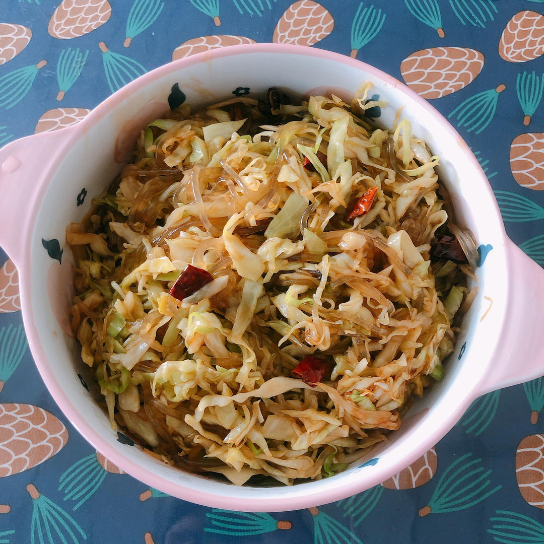 包菜炒粉丝