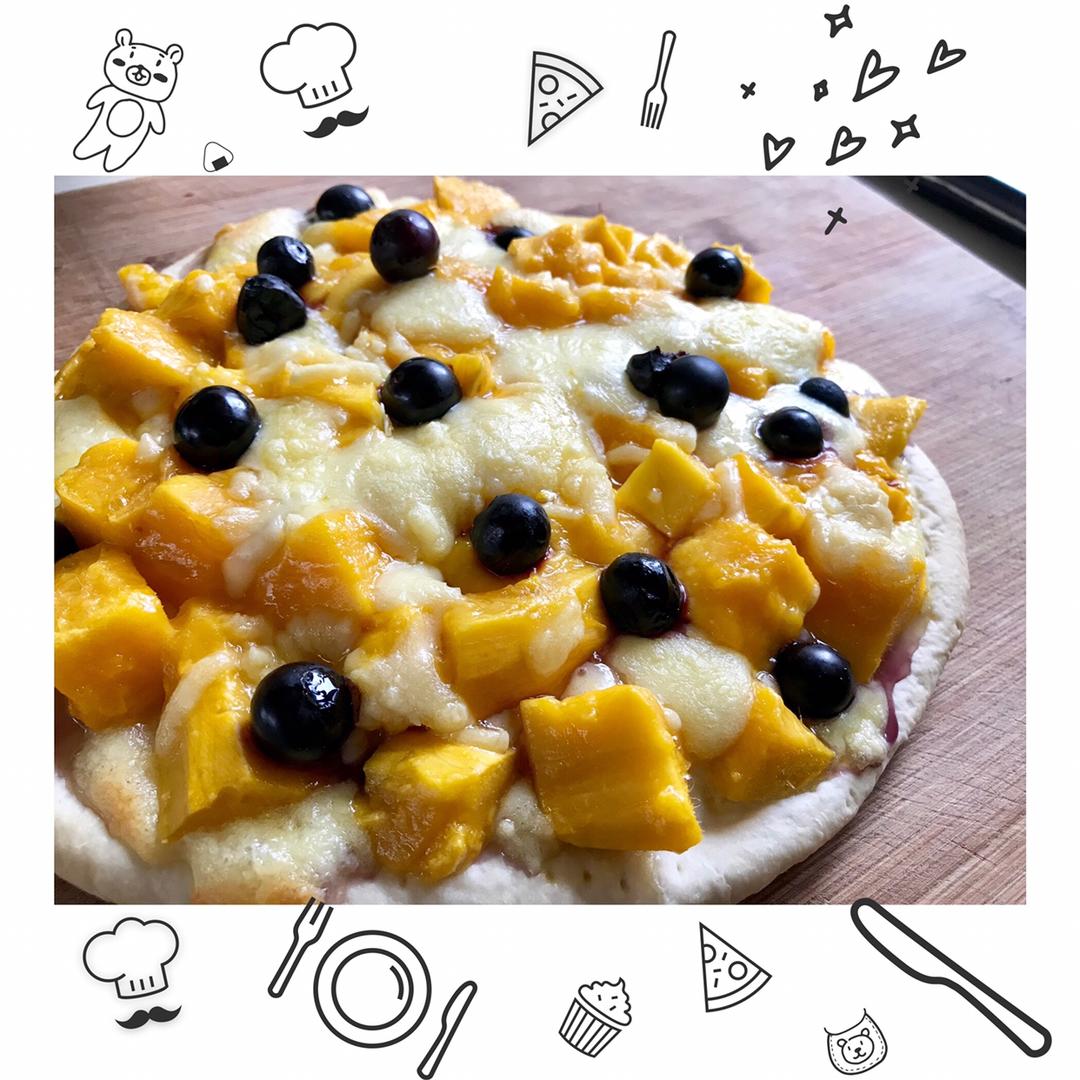 超好吃的芒果披萨