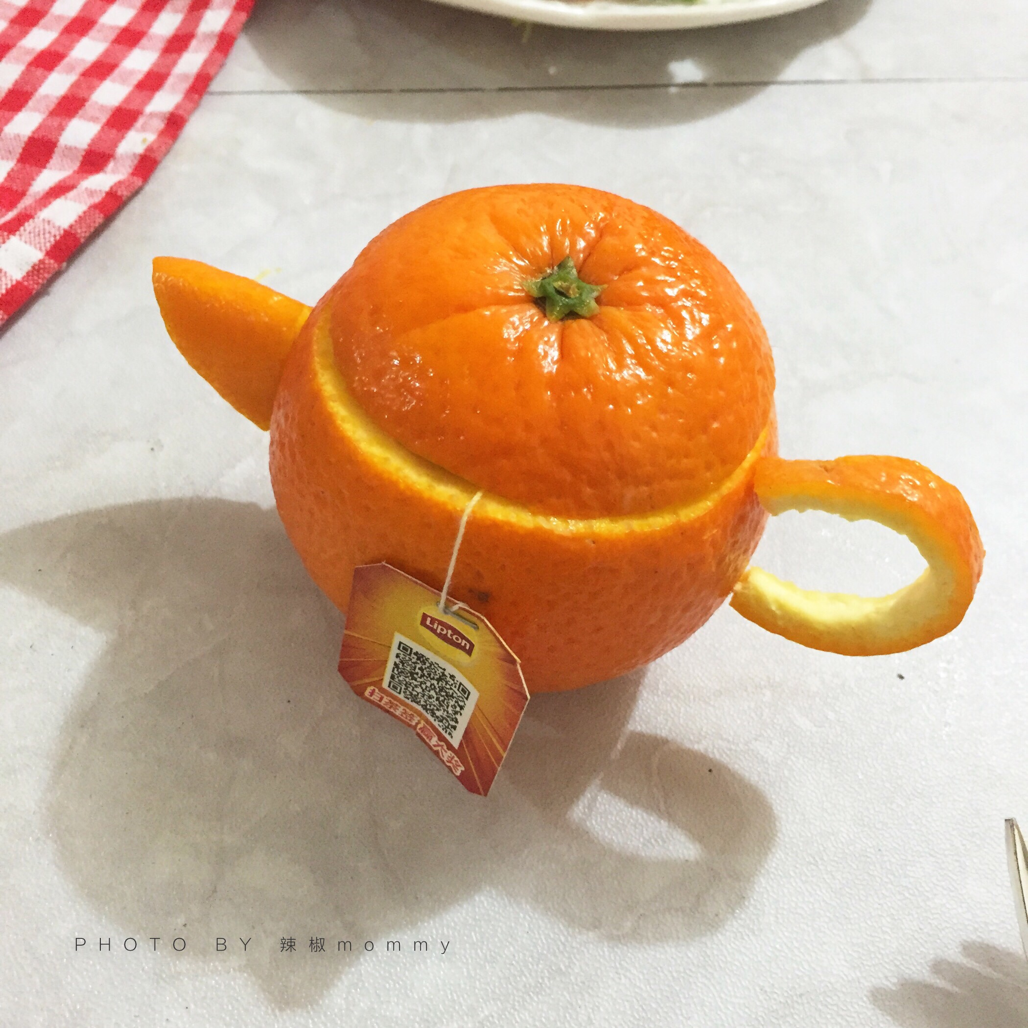 超萌的橙子茶壶