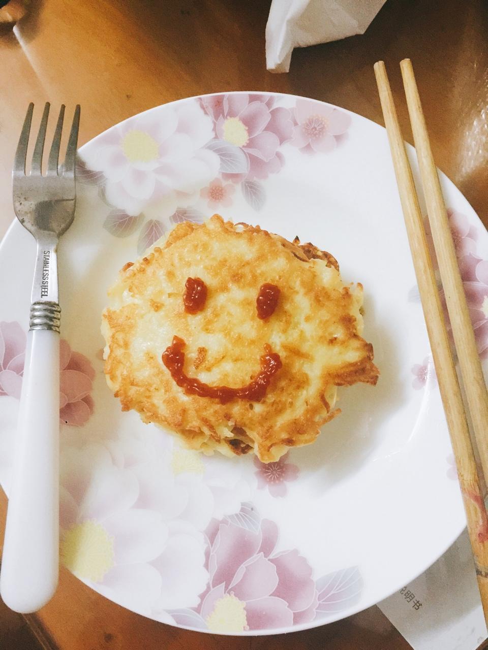 土豆丝鸡蛋饼