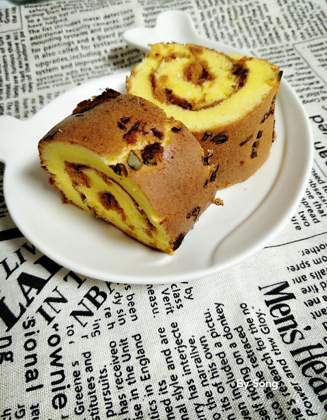 香葱肉松肥蛋糕卷～