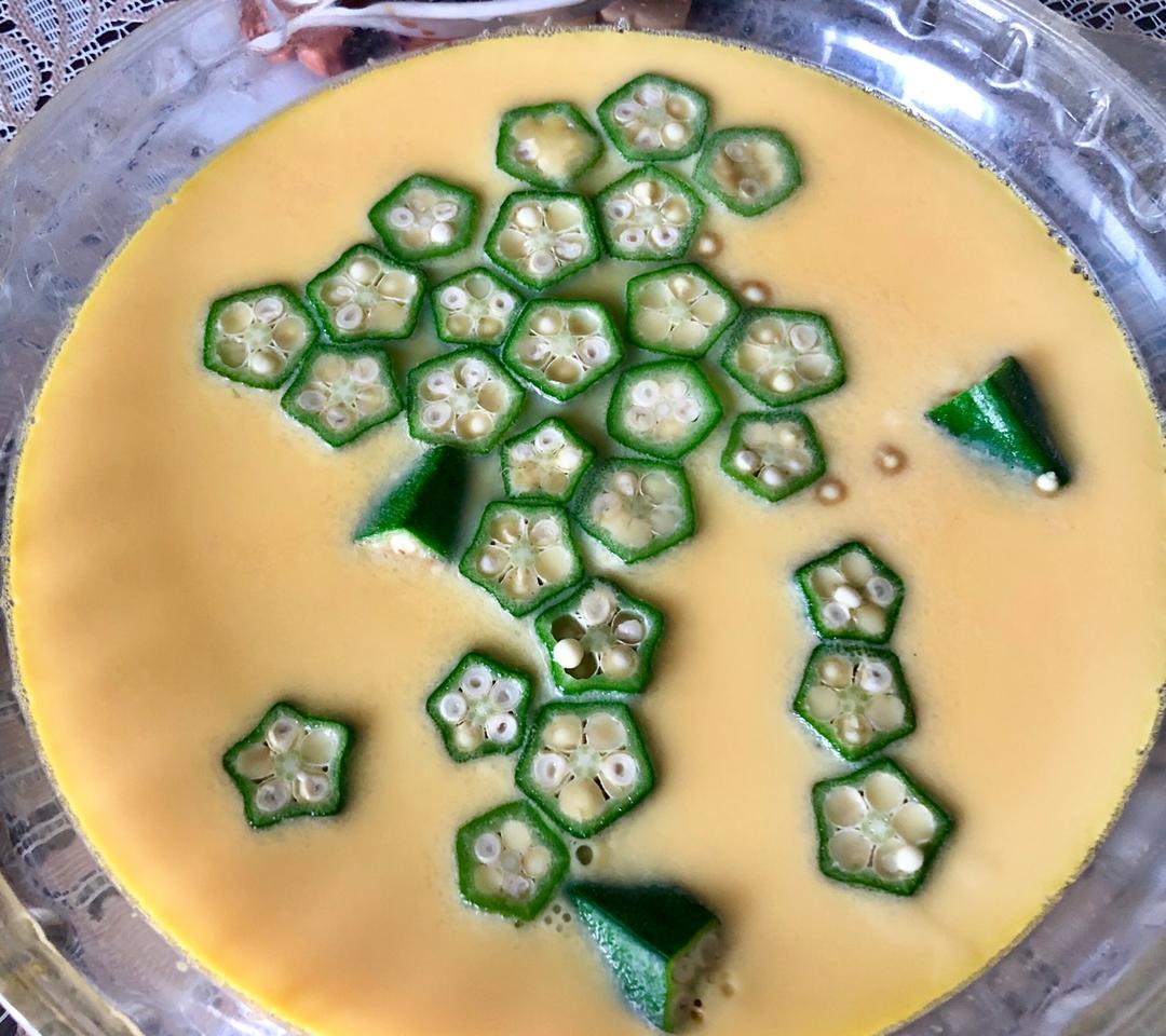 颜值控-做一朵开在碗里的花秋葵蒸水蛋