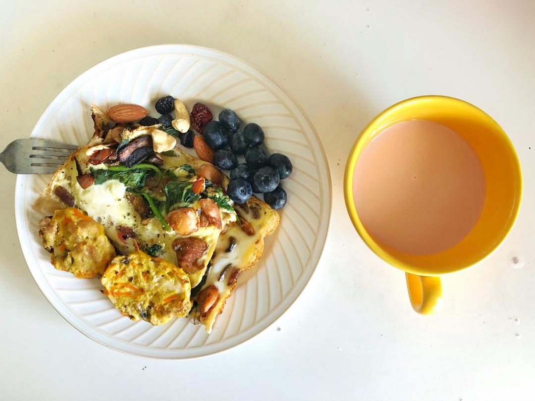 【懒人早餐】鲜虾牛油果杂蔬烘蛋