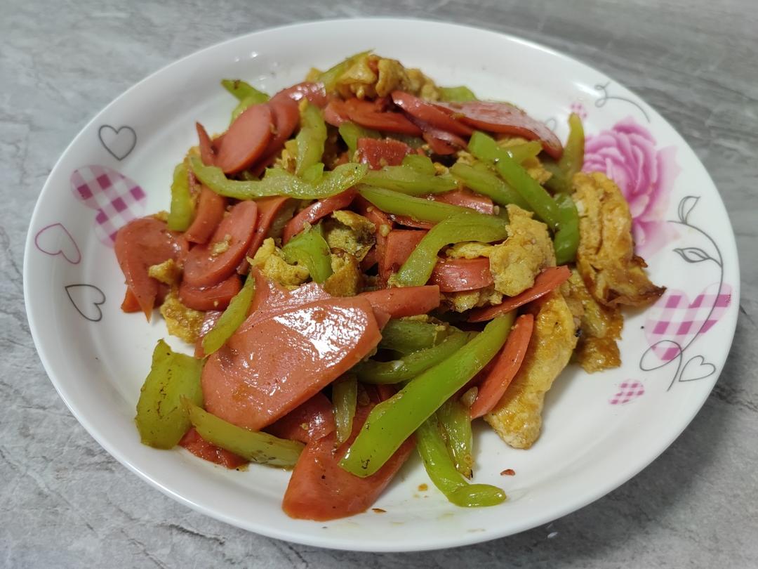 青椒火腿炒鸡蛋