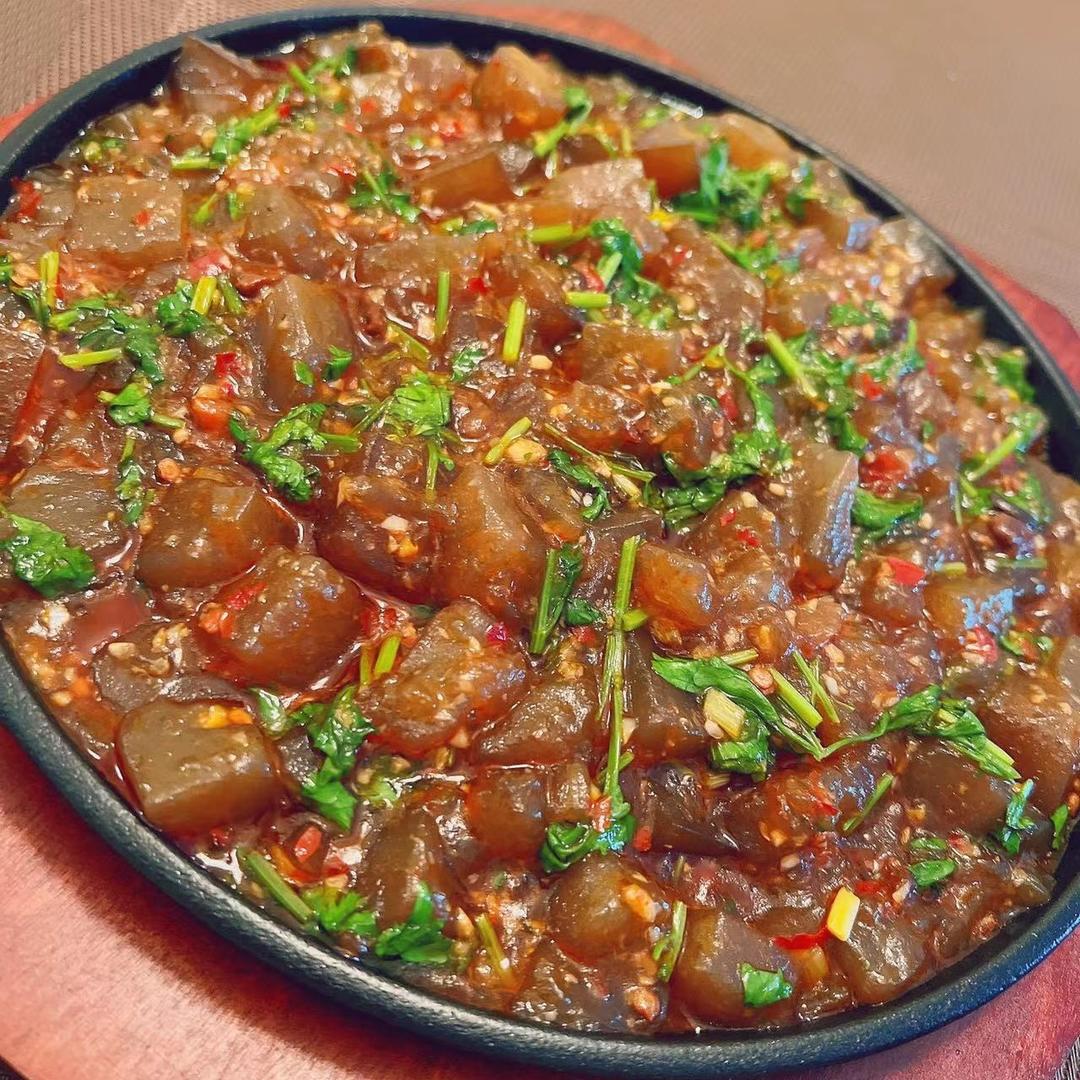 铁板炒凉粉（红薯凉粉）的做法