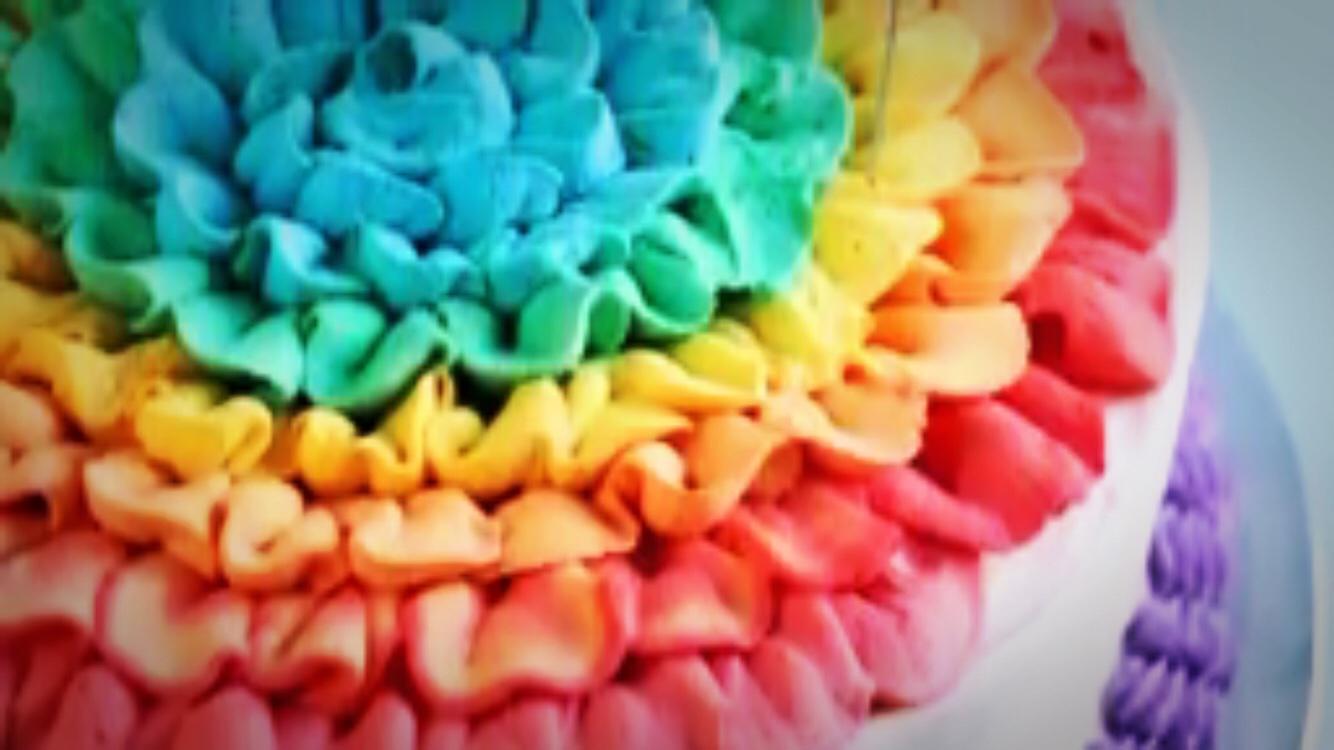自制彩虹冰激淋蛋糕-简单好吃