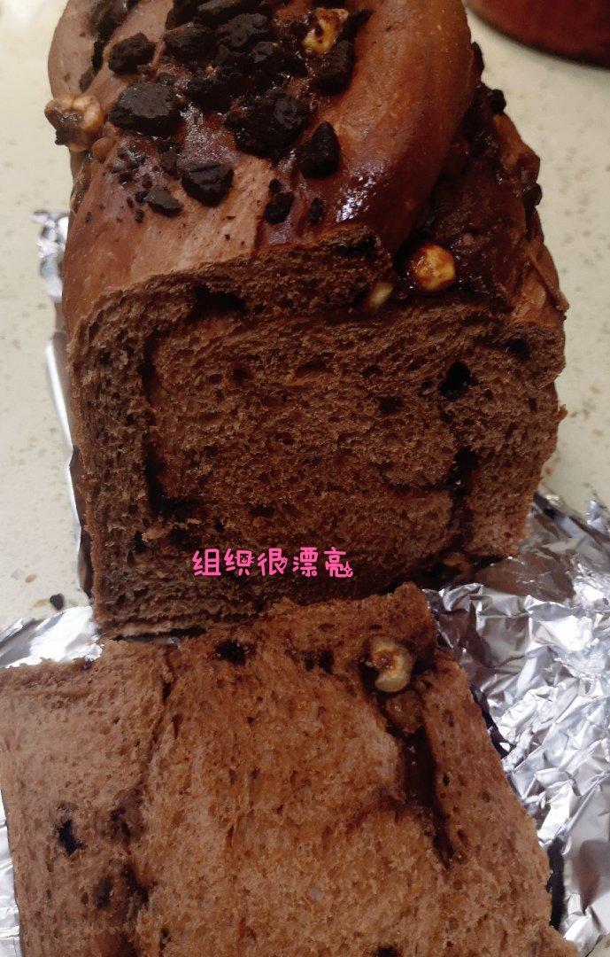 雪山巧克力吐司（巧克力奥利奥吐司面包）