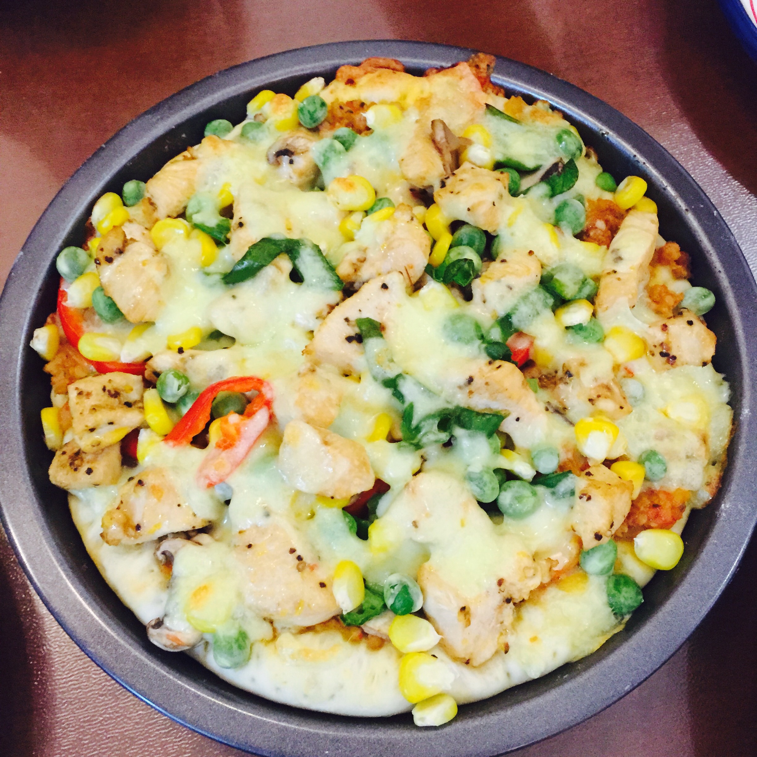 鸡粒儿披萨（及红酱与面饼大法）