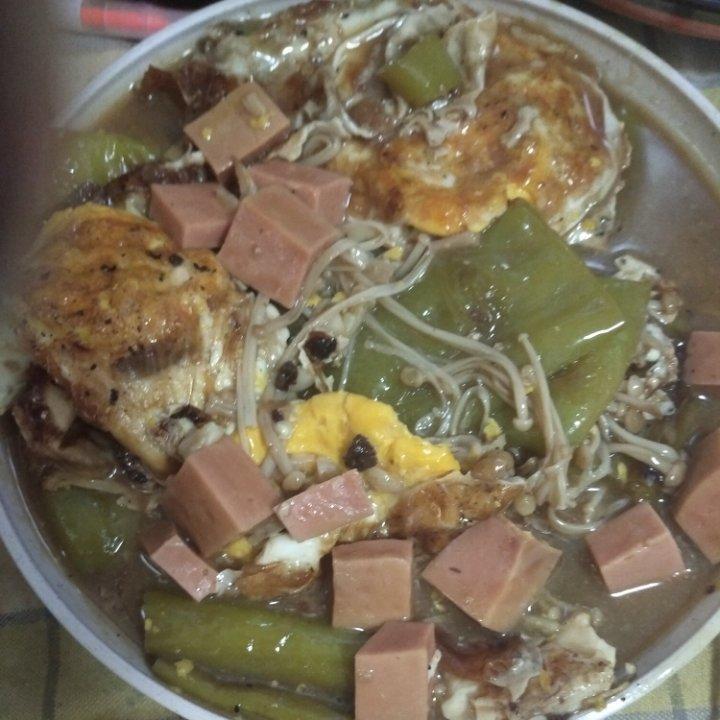 虎皮青椒金针菇酿
