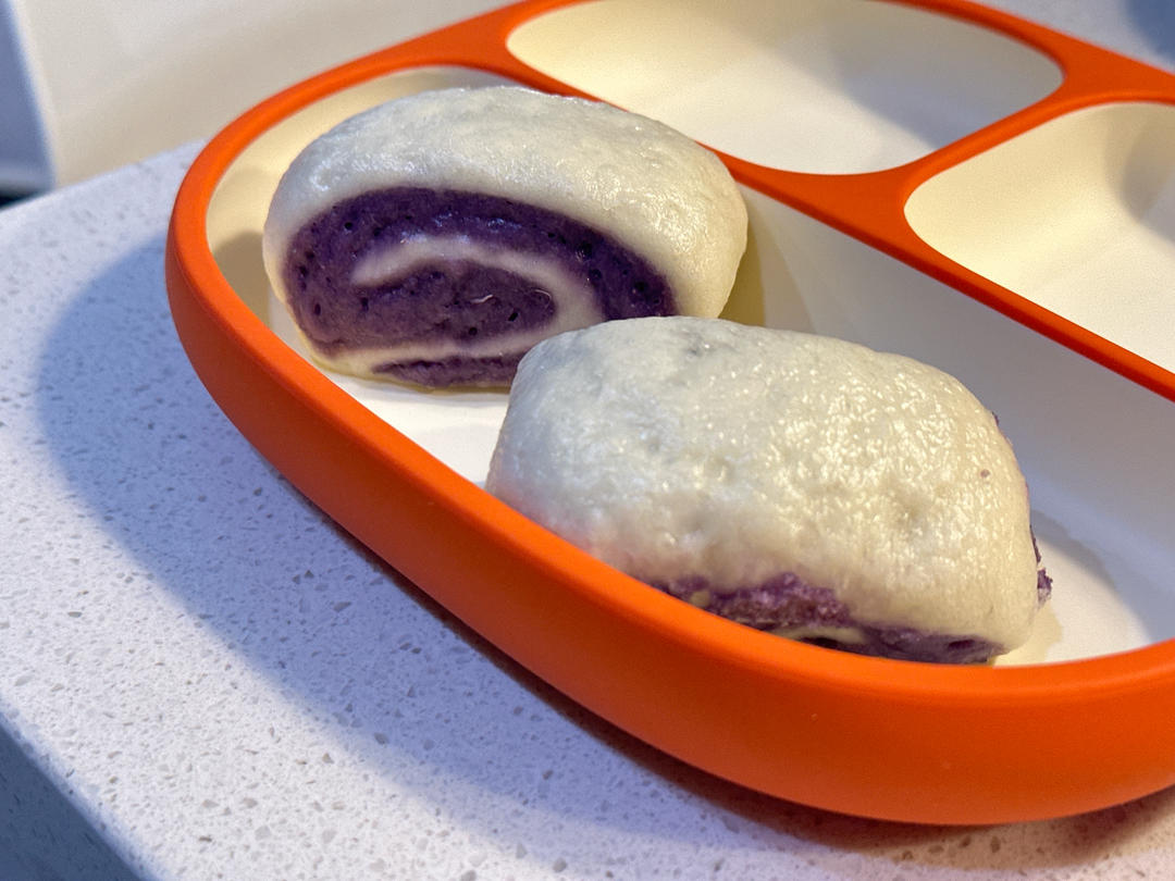 紫薯馒头卷（紫薯双色馒头）