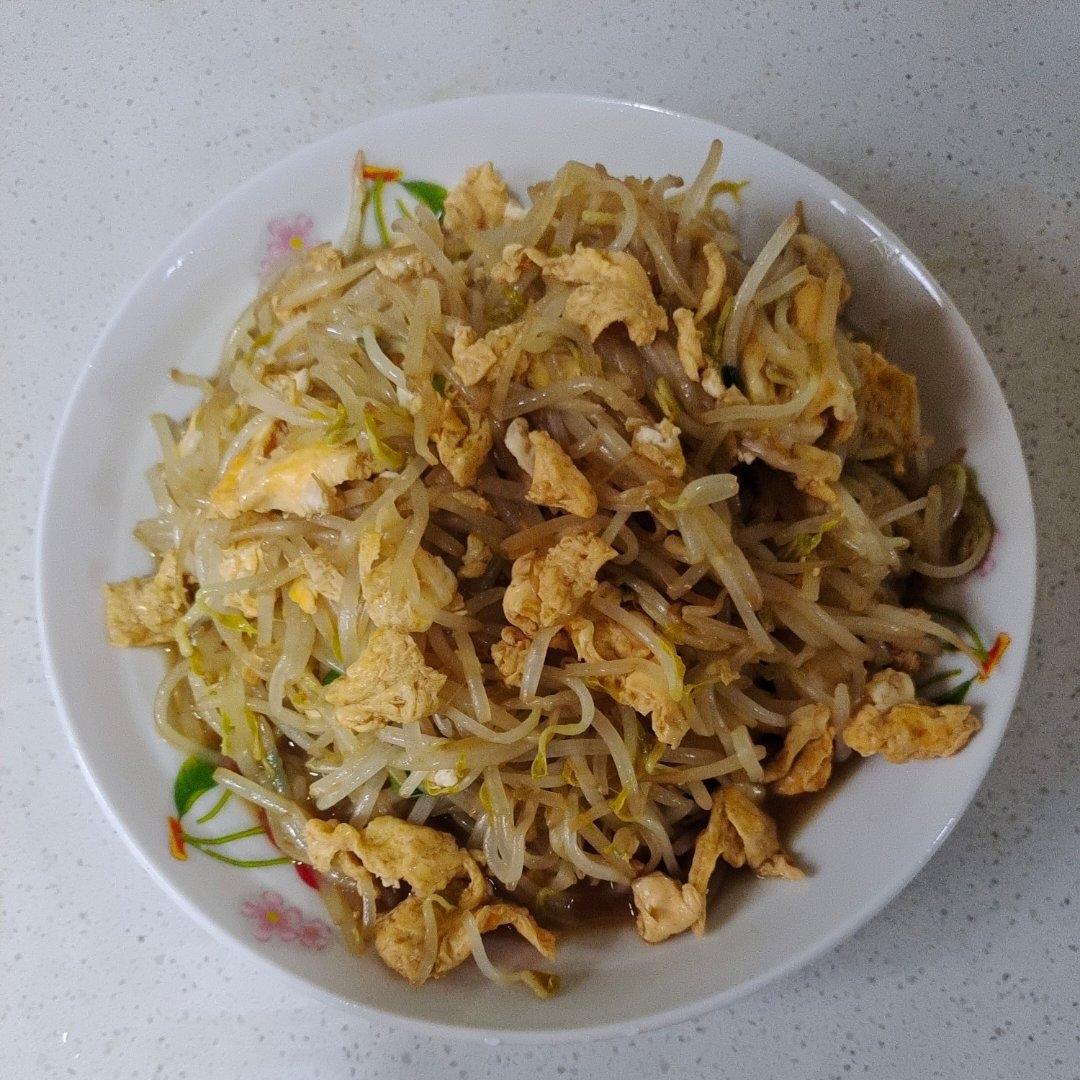 豆芽炒鸡蛋
