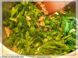 火腿菠菜烩饭的做法 步骤2