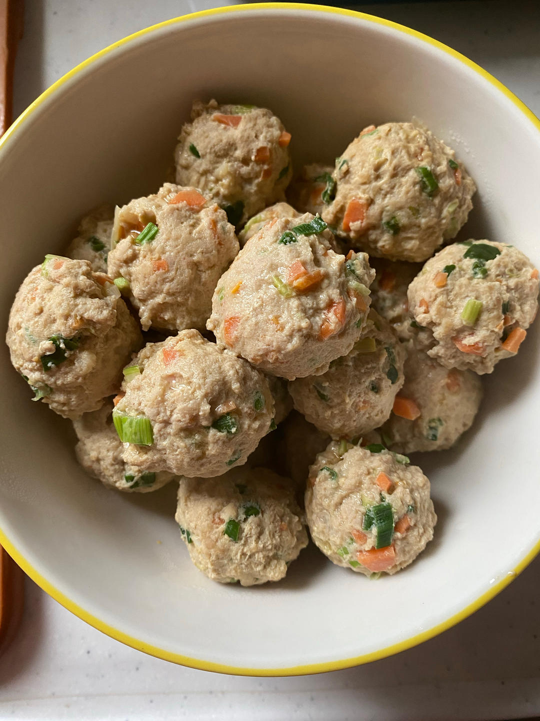 自制肉丸子，小狮子头