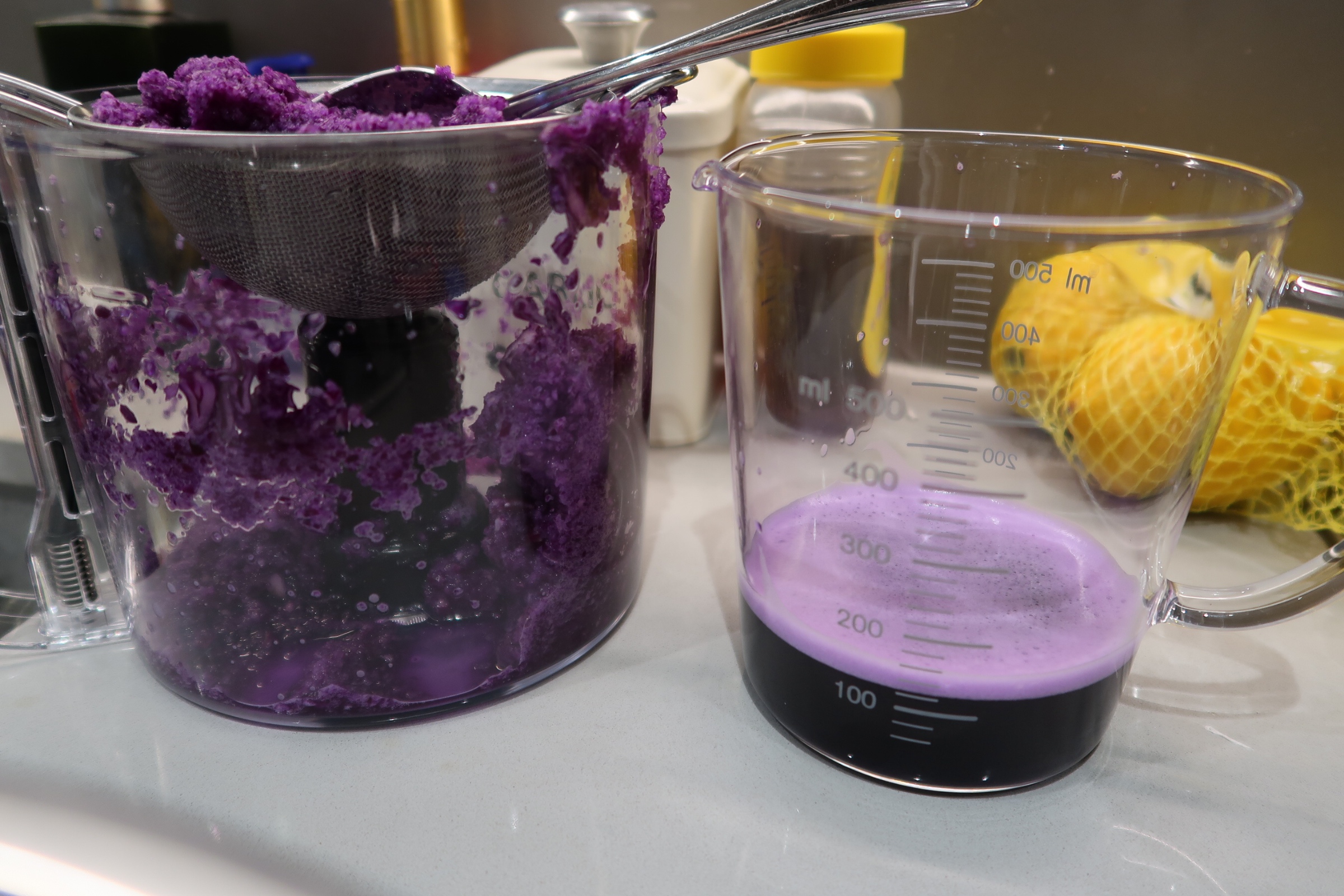 【司康控】香葱培根司康（别致的紫色）的做法 步骤1