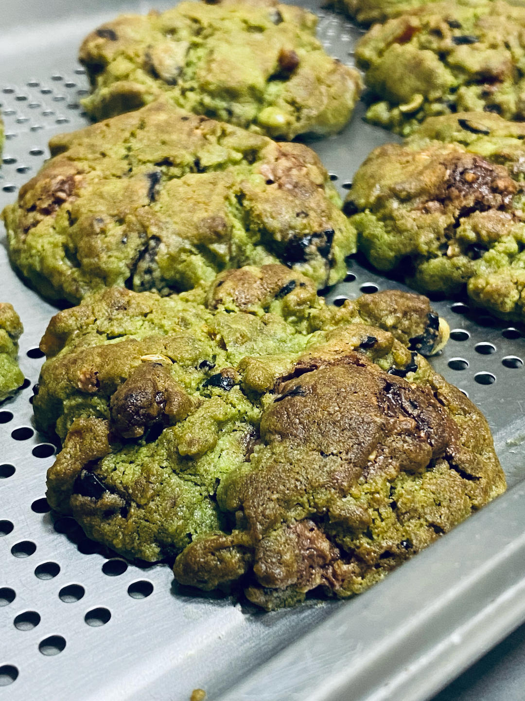 趣多多控最爱--抹茶黑巧大曲奇（不用打发冷藏，超简单快手）