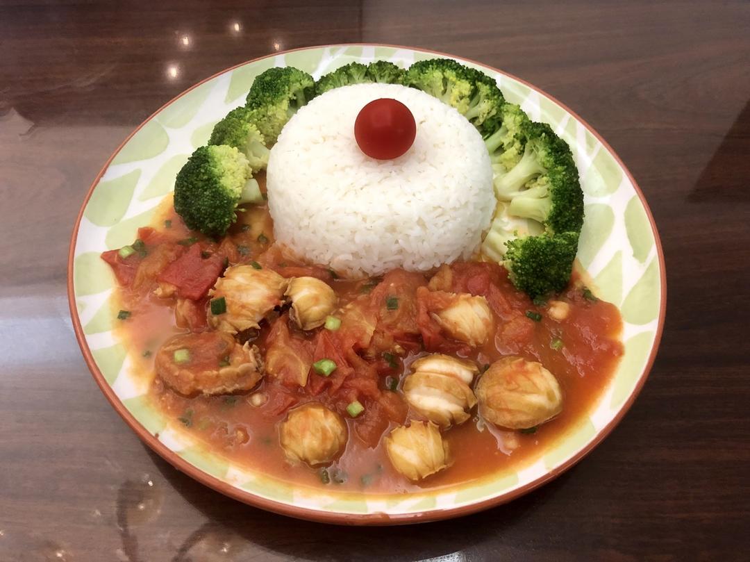 番茄鲍鱼扣饭