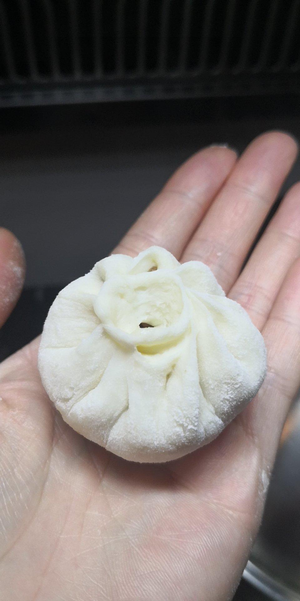 用面包机和面做包子