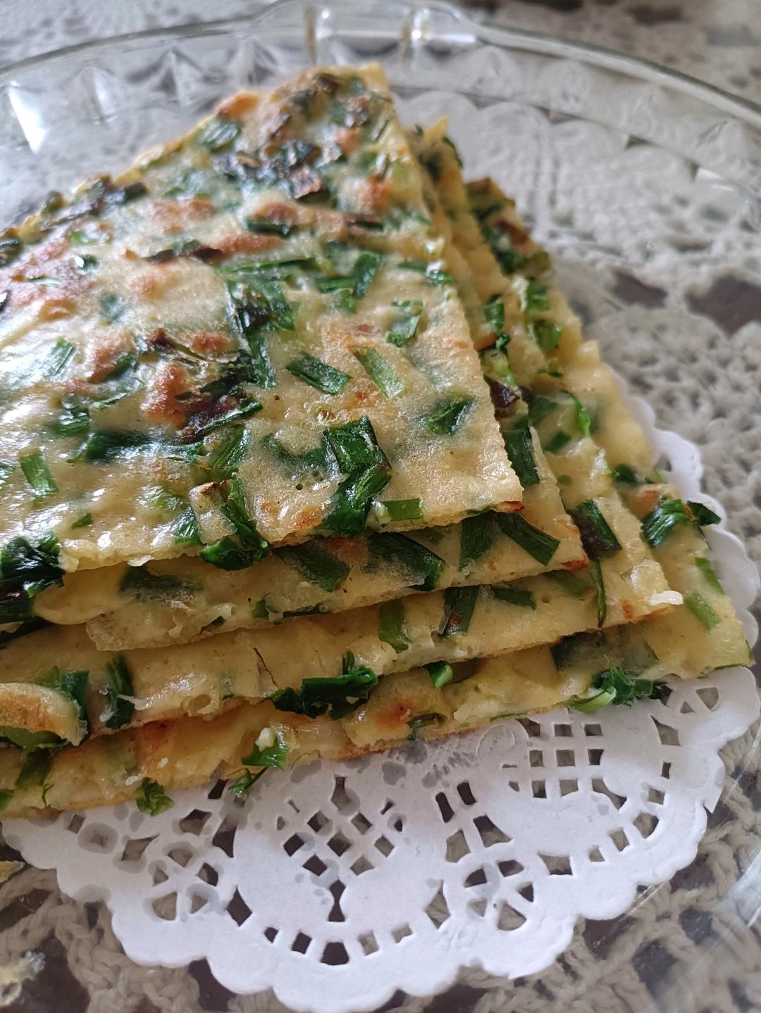 韭菜鸡蛋摊饼