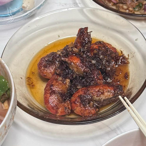 芥末黄油罗氏虾