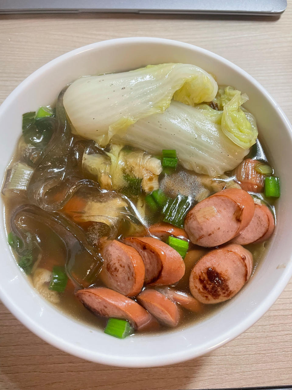 娃娃菜粉丝煲，低卡又鲜美