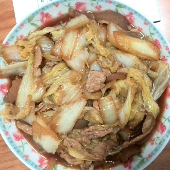 大白菜炒肉片