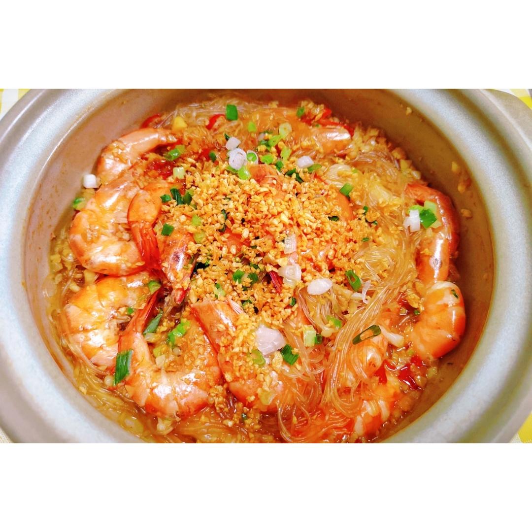 蒜蓉粉丝虾煲