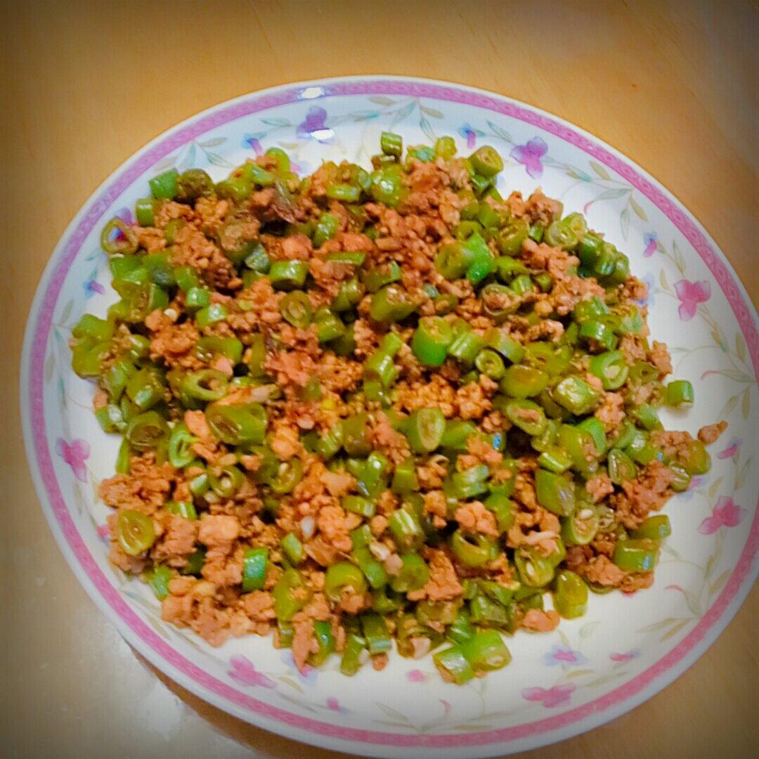 肉沫豆角下饭菜