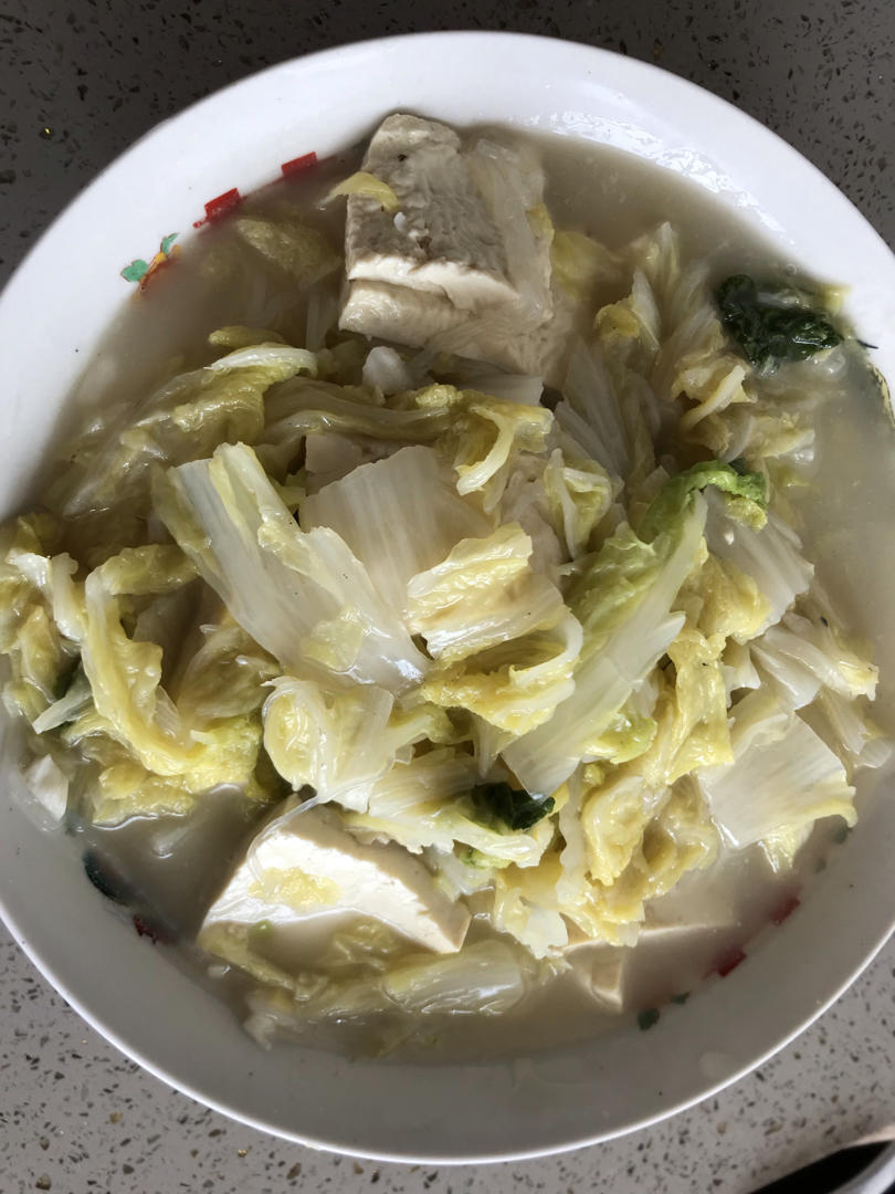 娃娃菜豆腐汤