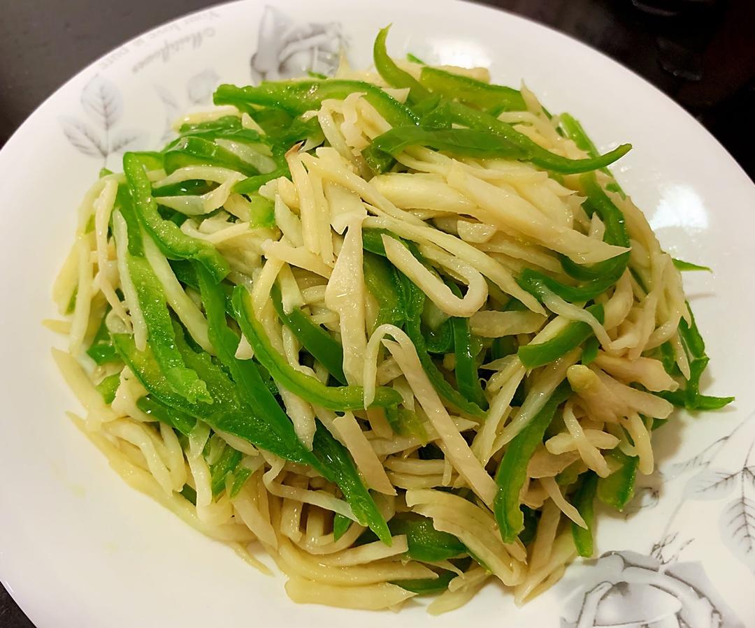 茭白丝青椒丝炒肉丝