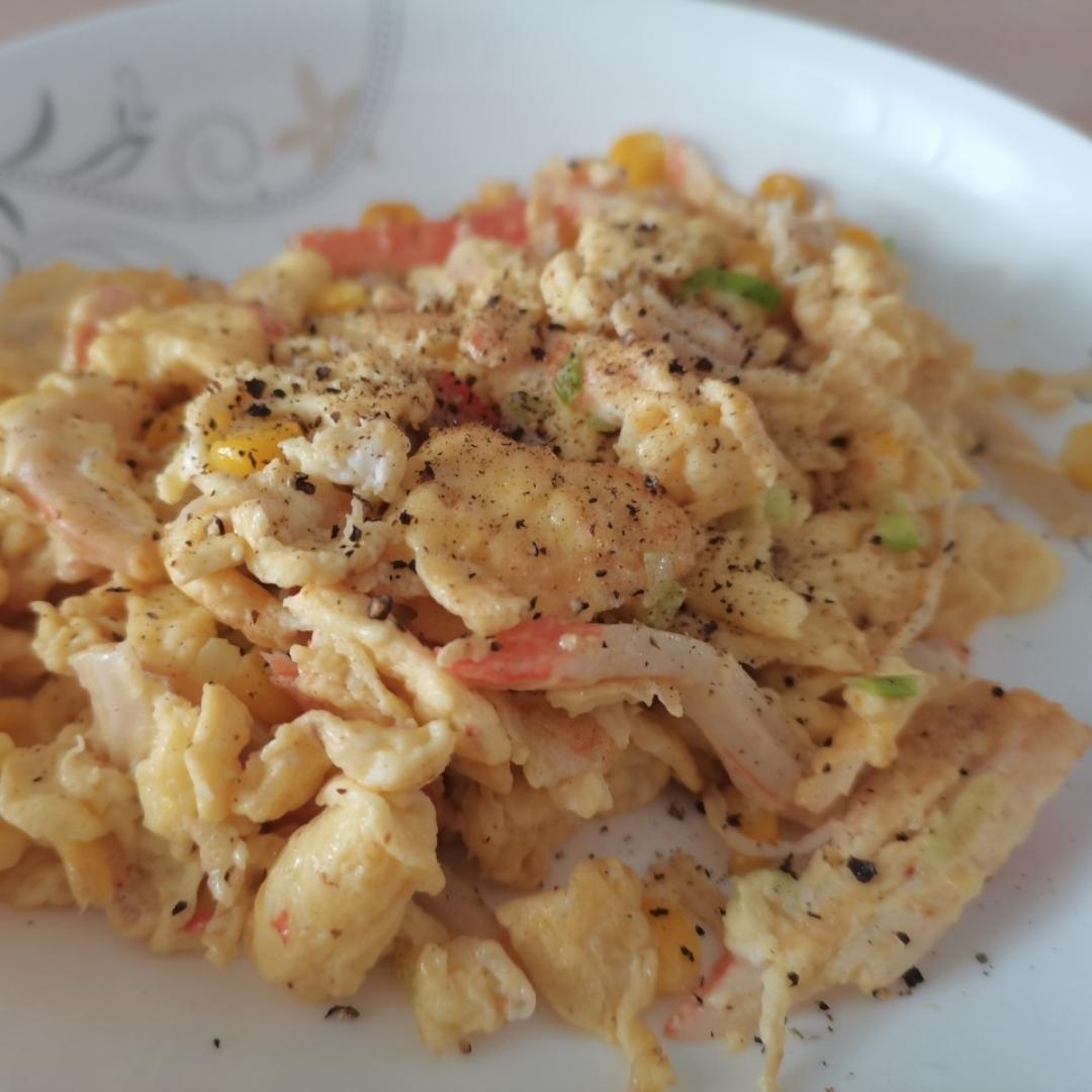 蟹柳滑蛋！鲜嫩到爆！