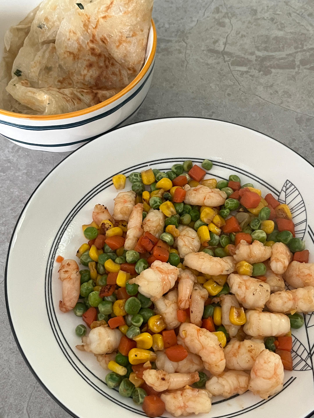 什锦玉米粒虾仁🍤🌽🥕