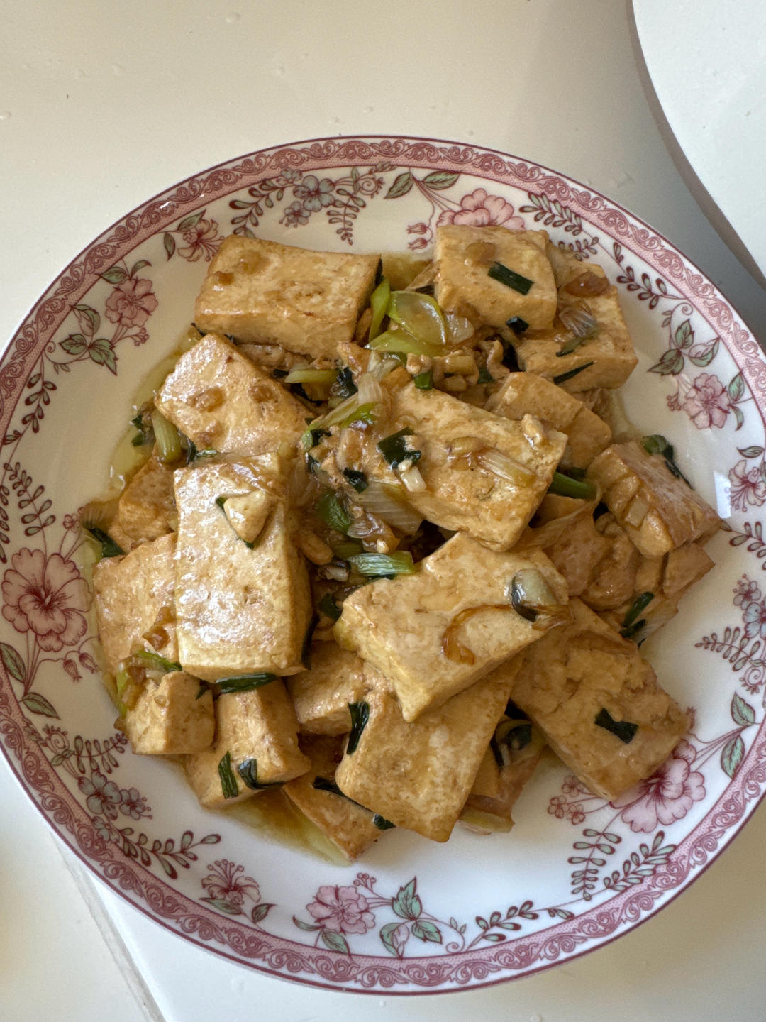 低脂大葱炒豆腐