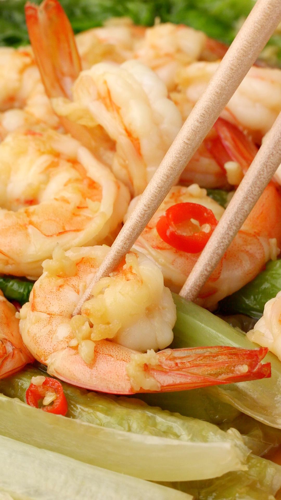 蒜蓉虾仁生菜的做法