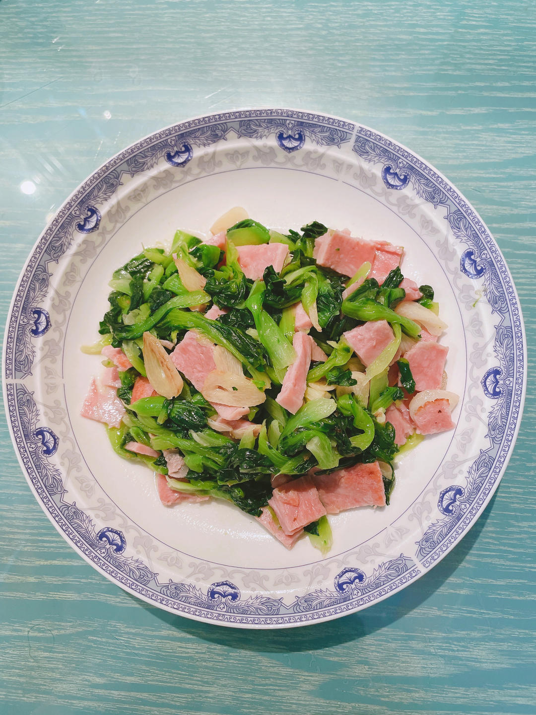 火腿蒜蓉太古菜