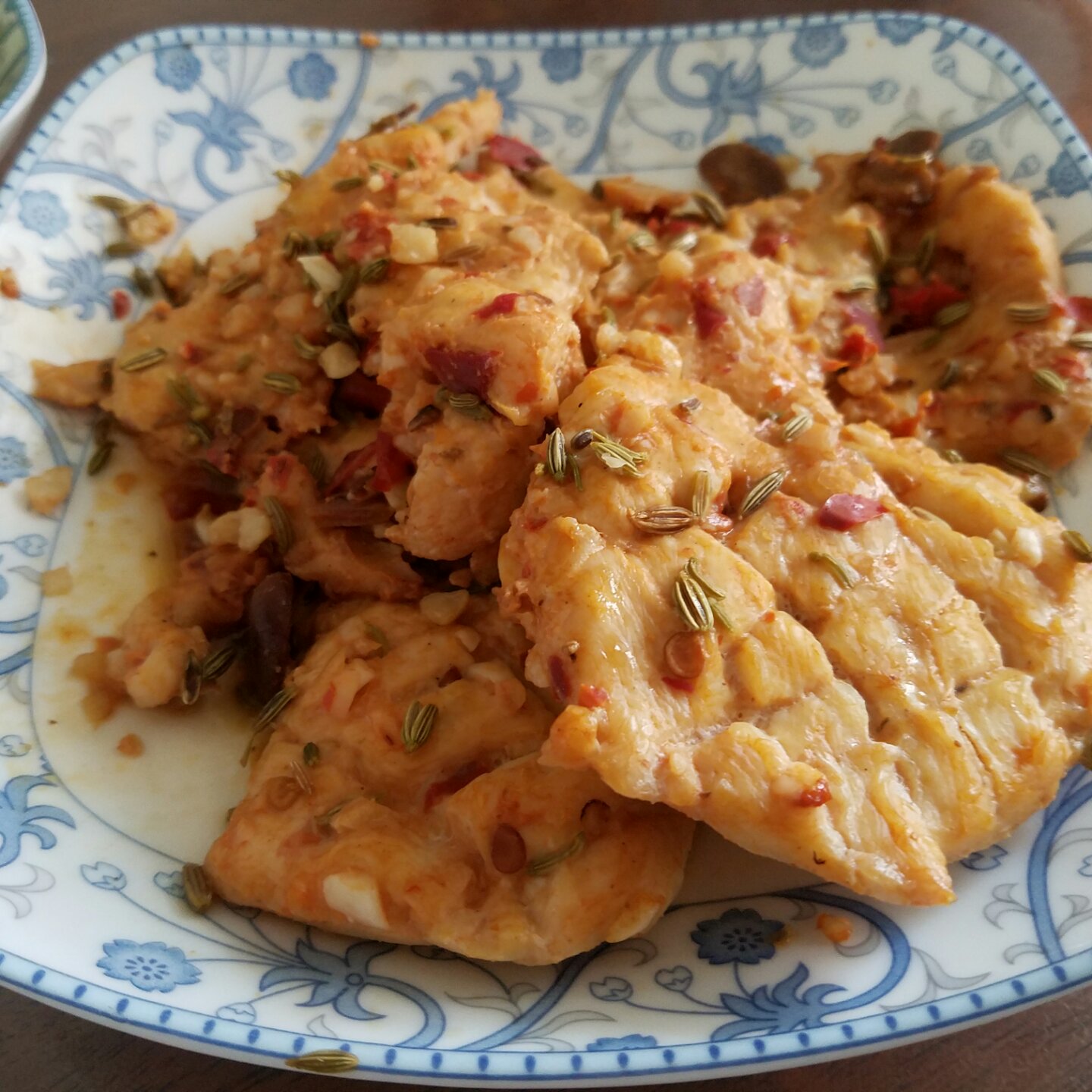 茴香黑椒烤鸡胸