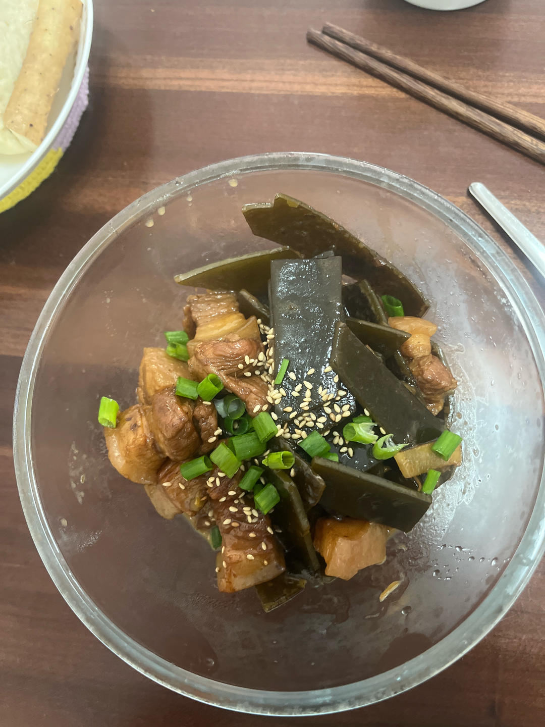 红烧肉炖海带结