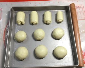 奶香小面包、奶香面包卷，两种整形方法……的做法 步骤16